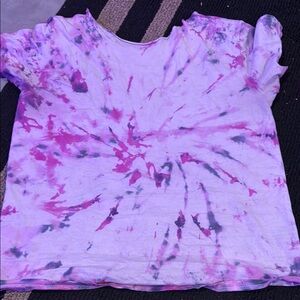 Tie-Dye Shirt - Pink and Gray/black
